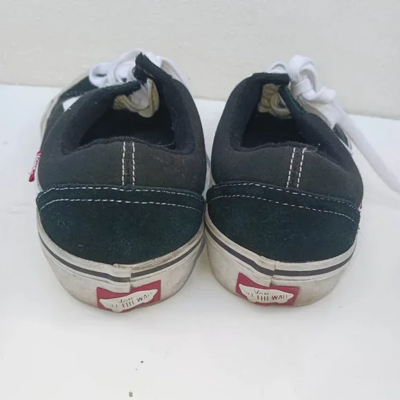 Vans Men's Size 7 Black White Skater Board Shoes - Picture 4 of 9